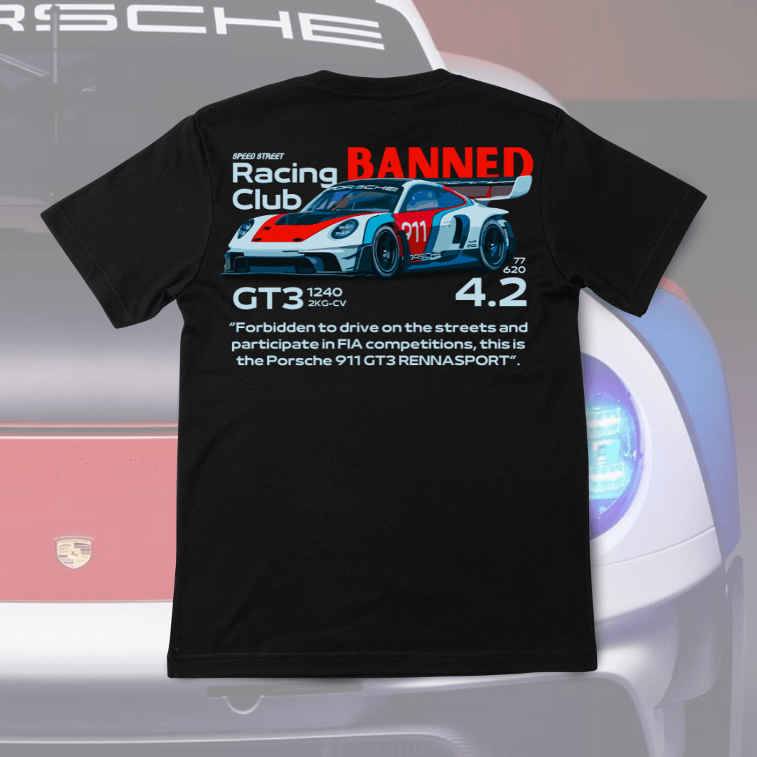 Camiseta Oversized Porsche - Rennsport Banned